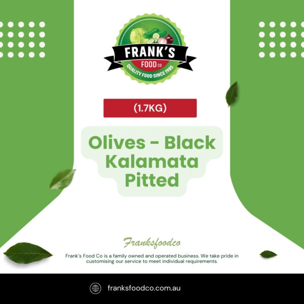 Olives - Black Kalamata Pitted (1.7kg)