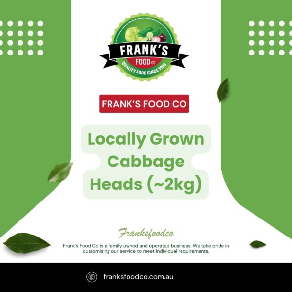 Locally Grown Cabbage Heads (~2kg)