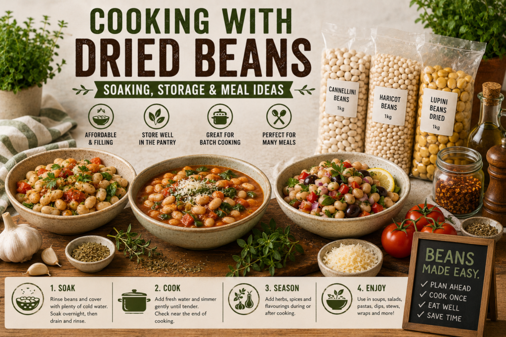 cooking with dried beans: soaking, storage and meal ideas Cooking With Dried Beans Soaking, Storage and Meal Ideas